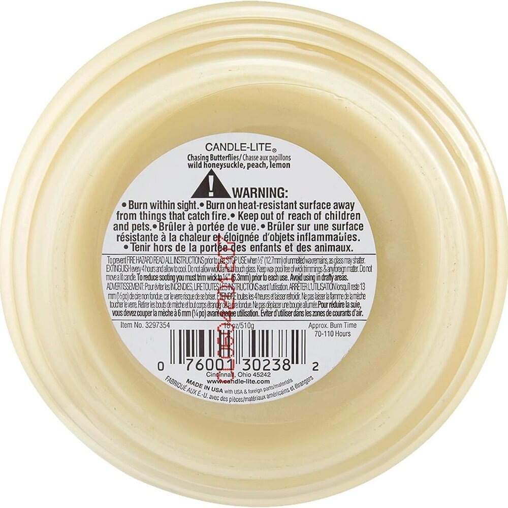 Everday Chasing Butterflies Scented Candle, 18 oz. Aromatherapy Candle, Off-Whit - Picture 9 of 9